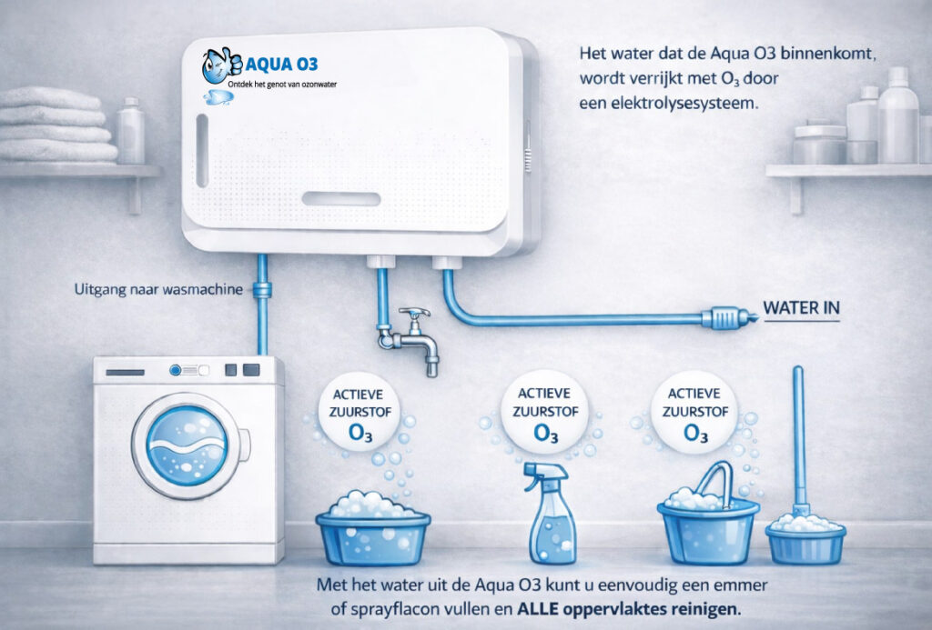 Ozonwater is één van de krachtigste, snelst werkende en veiligste chemievrije reinigings- en desinfectievloeistoffen die momenteel beschikbaar zijn.